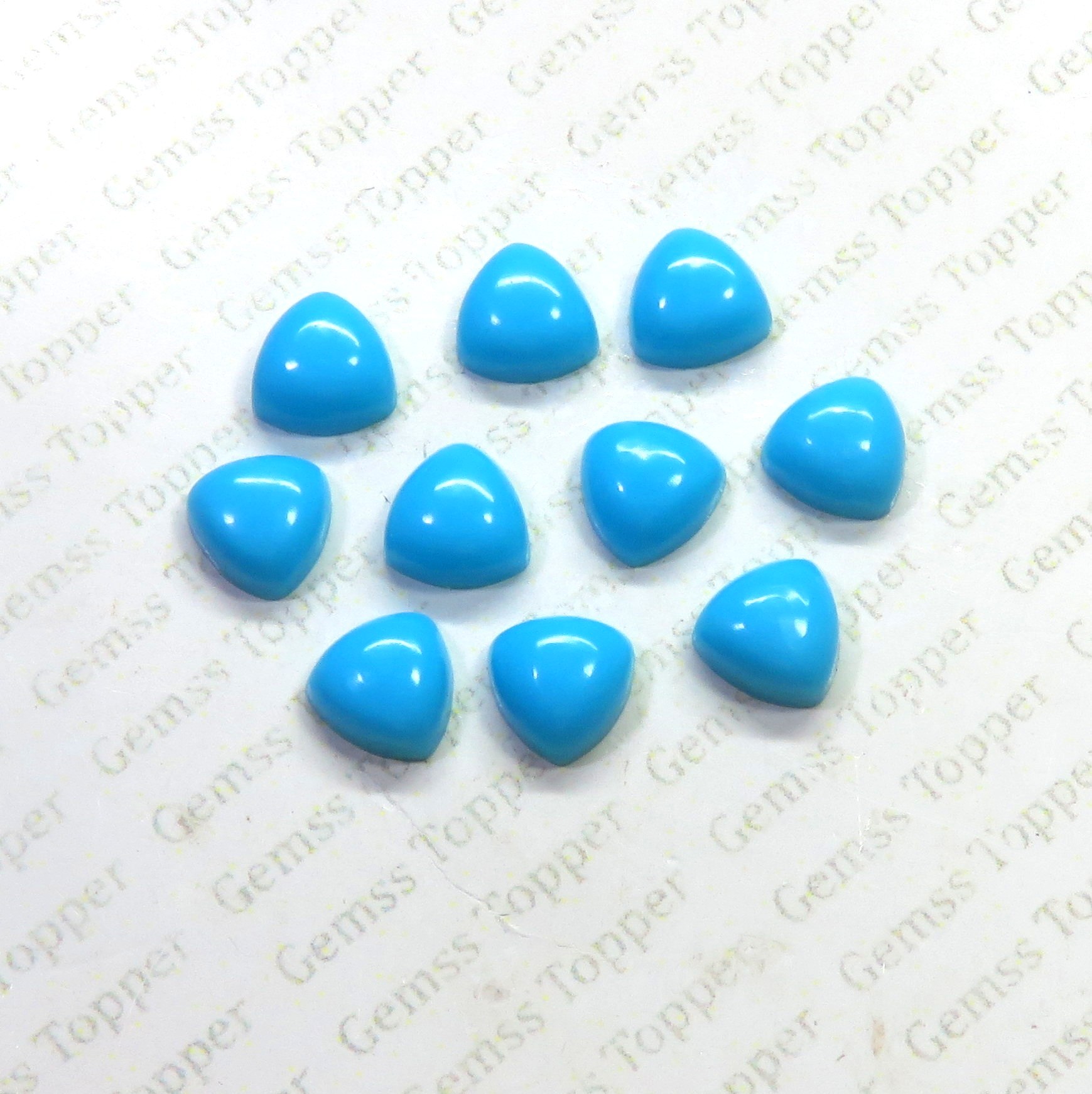 Sleeping Beauty Turquoise 10x10 mm Trillion Cabochon